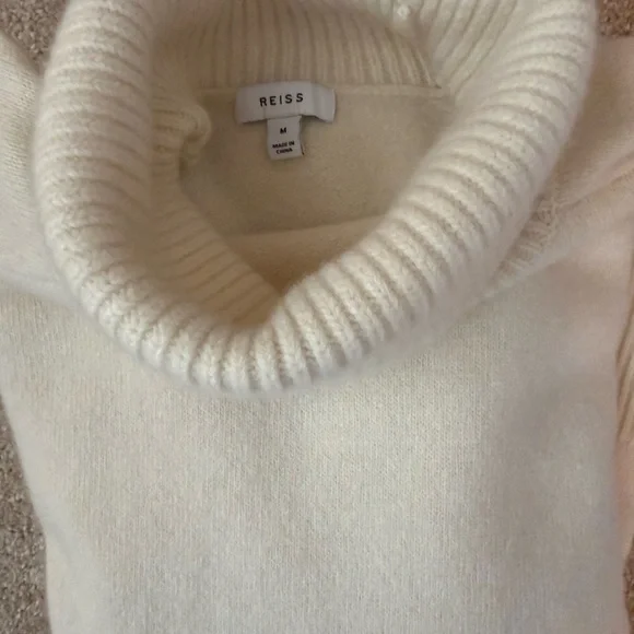 Reiss Ivory cashmere and wool turtleneck sweater - Picture 3 of 13